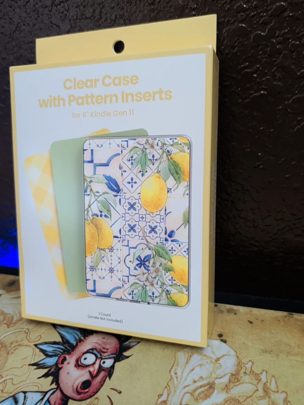 Clear Case with Lemon Pattern Inserts for 6